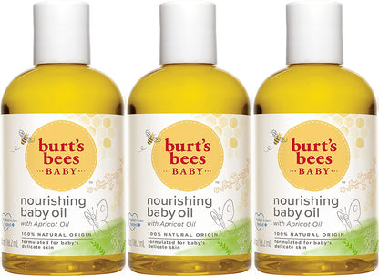 "Baby™ Nourishing Baby Oil - Pure and Gentle Care for Baby'S Skin - 4 Ounce Bottle - Value Pack of 3"