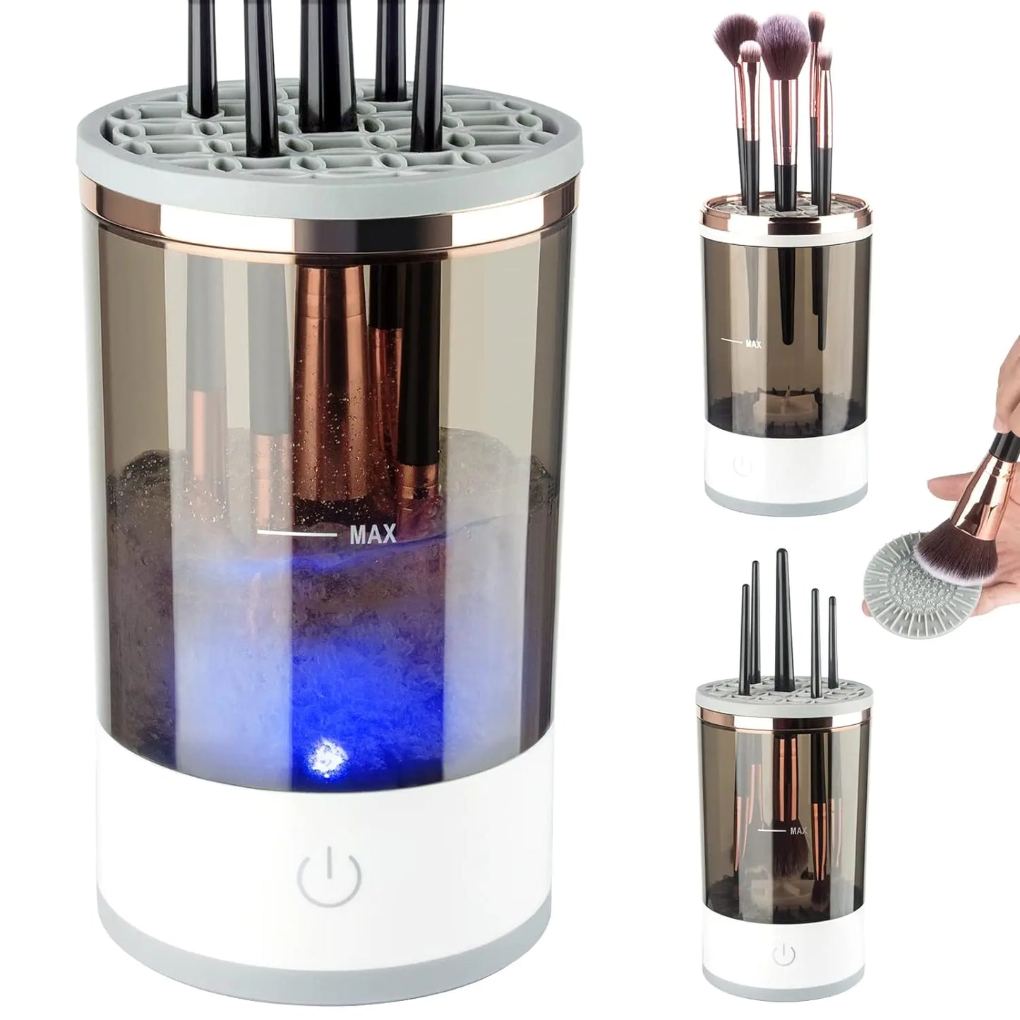 3 in 1 Electric Makeup Brush & Beauty Blender Automatic Cleaner